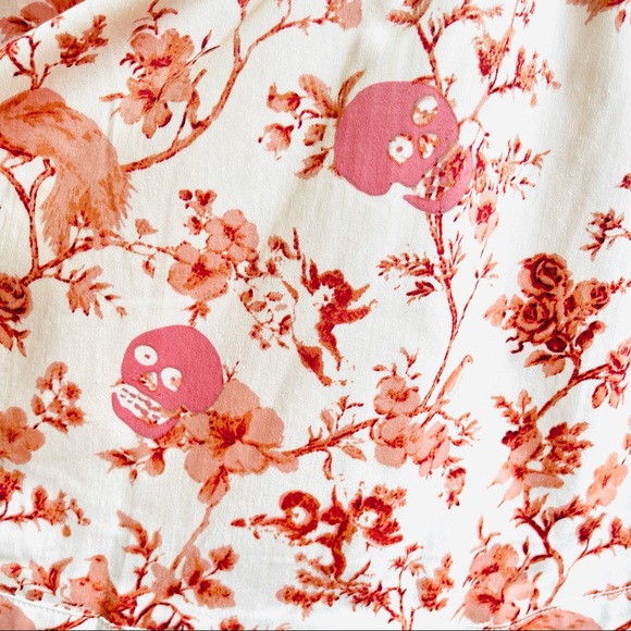 NWT Betsey Johnson Skull Cherubs Toile Dress US 4 - Picture 8 of 14